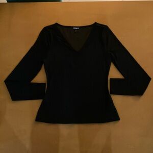 Long sleeve black shirt.